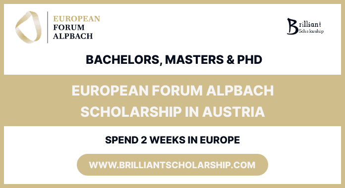 European Forum Alpbach Scholarship 2026 for International Students