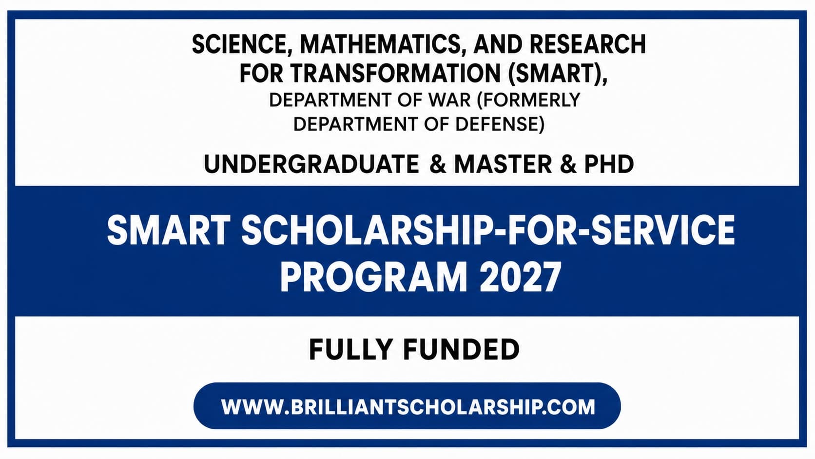 SMART Scholarship-for-Service Program 2027
